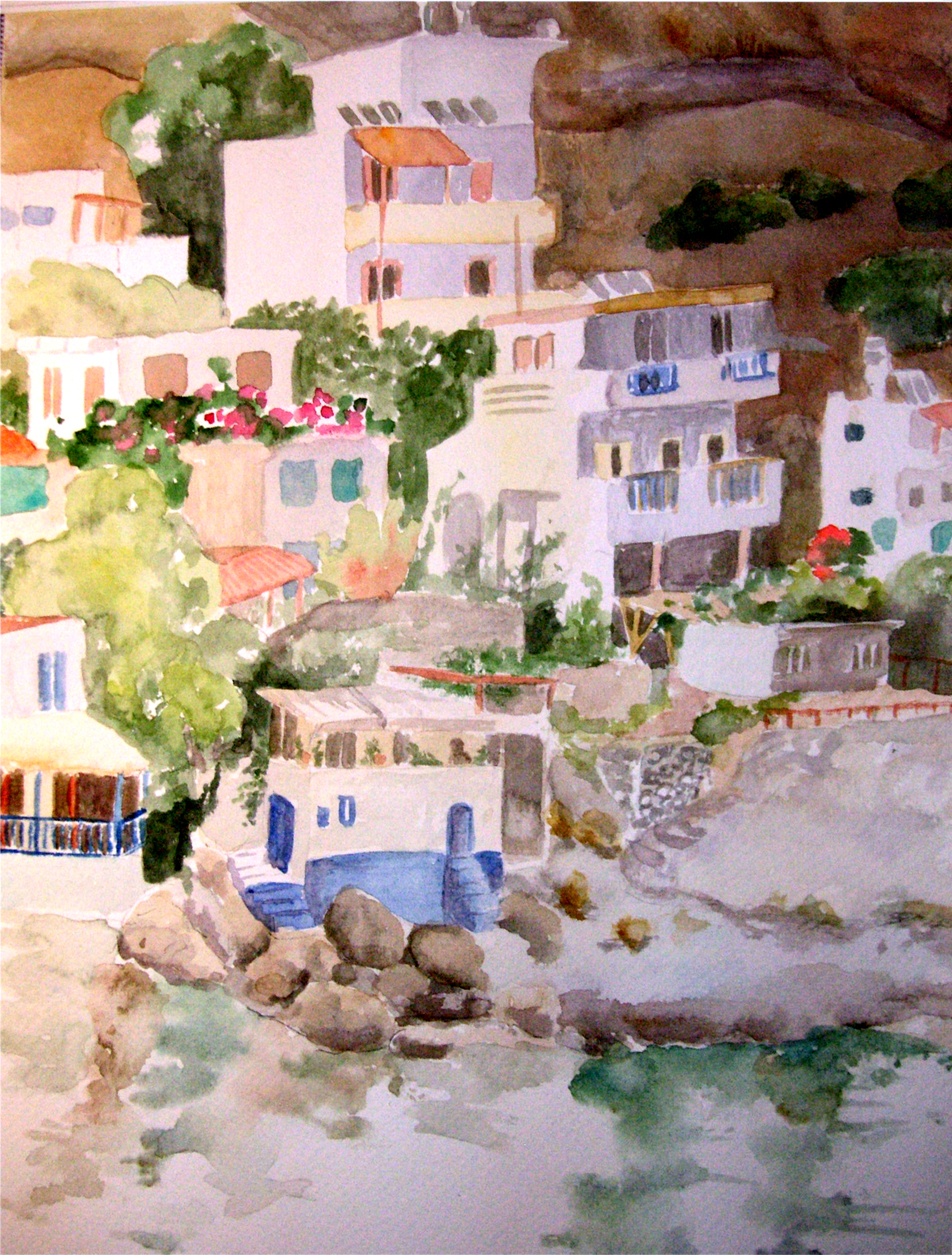Lentas, Kreta. Akvarell 21x29 cm.
