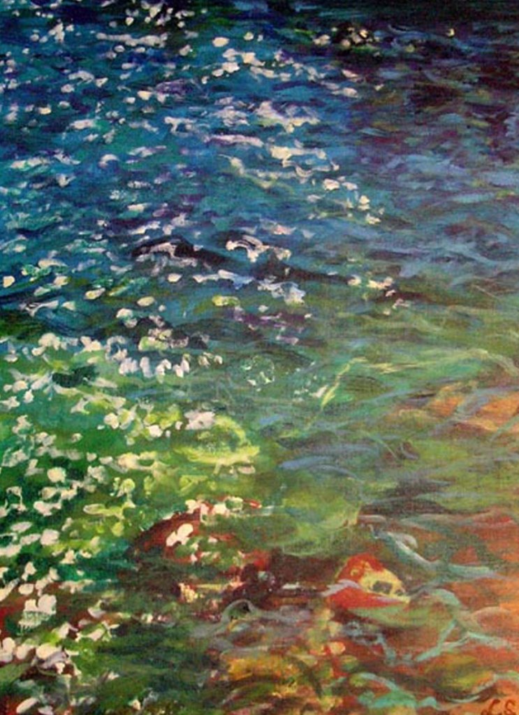 Havet. Akryl 32x44 cm.