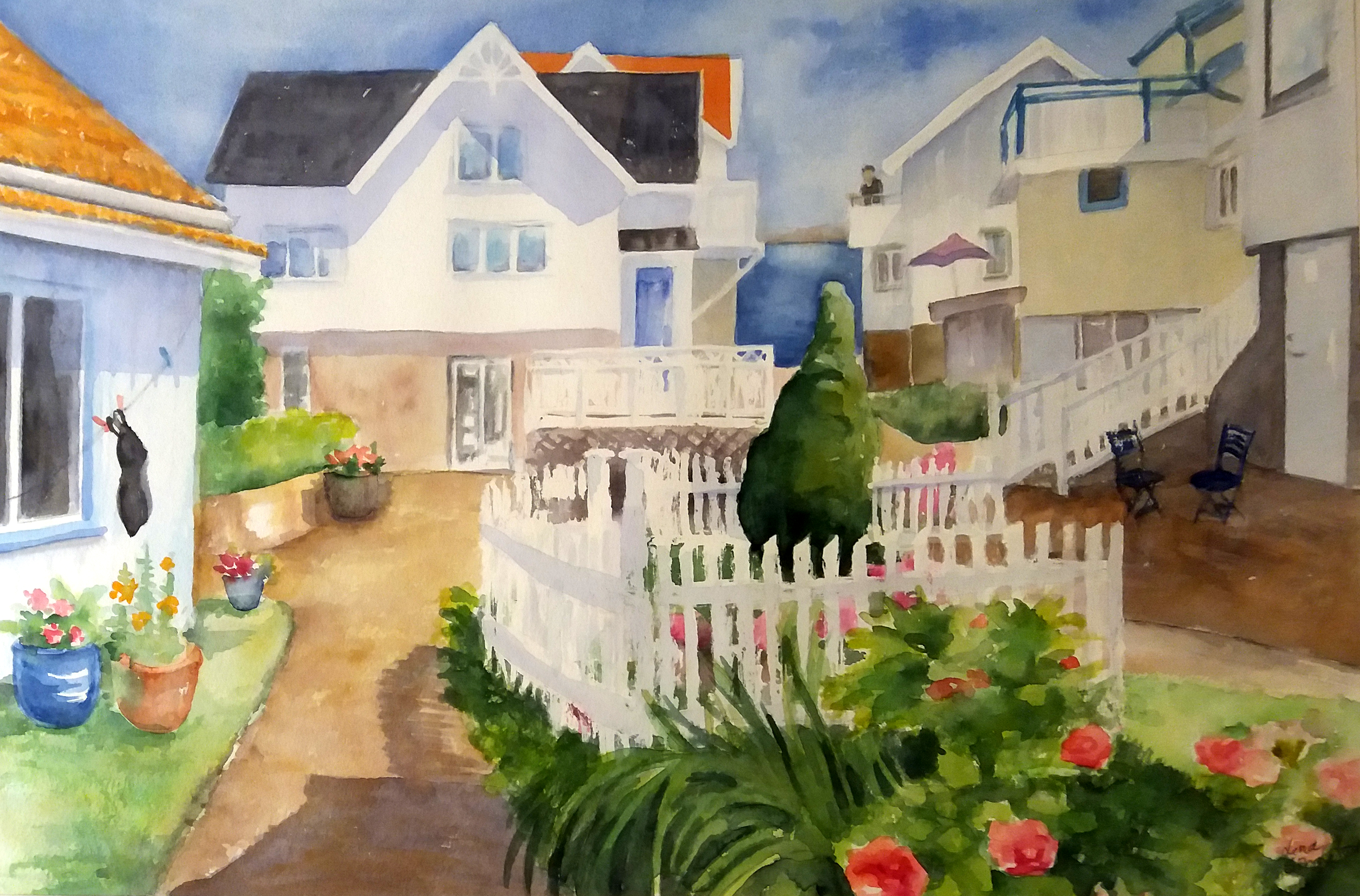 Sommartid. Akvarell 32x48 cm. I privat ägo.