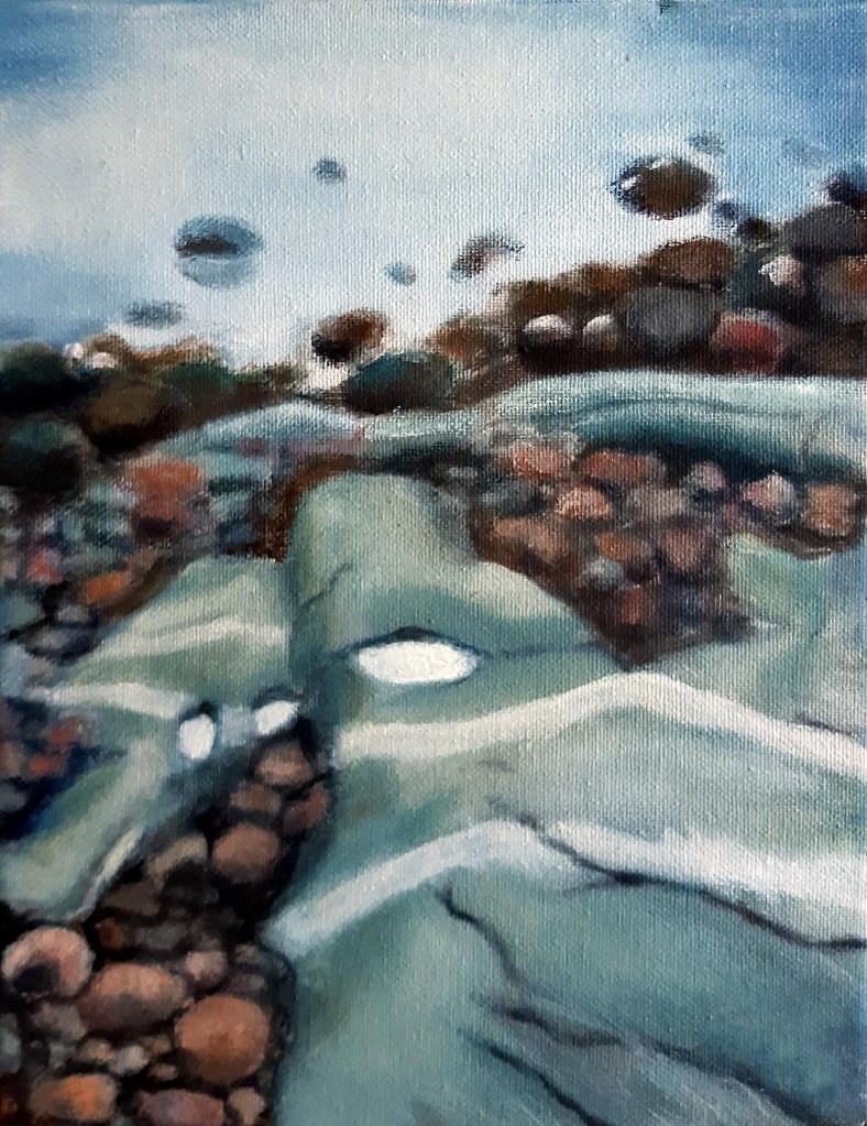 Strandnära. Olja 23x30 cm.